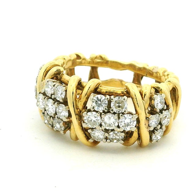 Vintage Italian 18k Gold Diamond Openwork Ring, 2.20 Carats, Circa 1980, Size 6.75 For Sale - Image 12 of 17