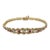 Vintage 14k Yellow Gold Ruby & Diamond Graduating Rope Bracelet For Sale