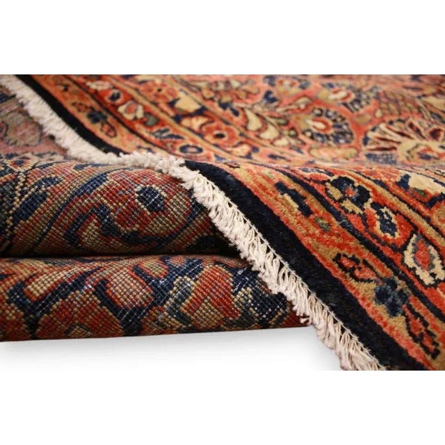 Antique Middle Eastern Hand-Knotted Sarough Rug For Sale - Image 10 of 11