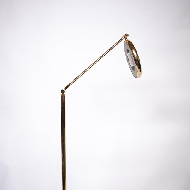 Gold Italian Brass Floor Lamp by Relco, 1980s For Sale - Image 8 of 12