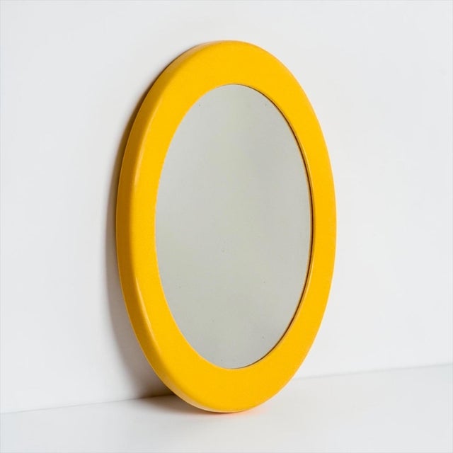 Space Age French Yellow Wall Mirror, 1970s For Sale - Image 13 of 13