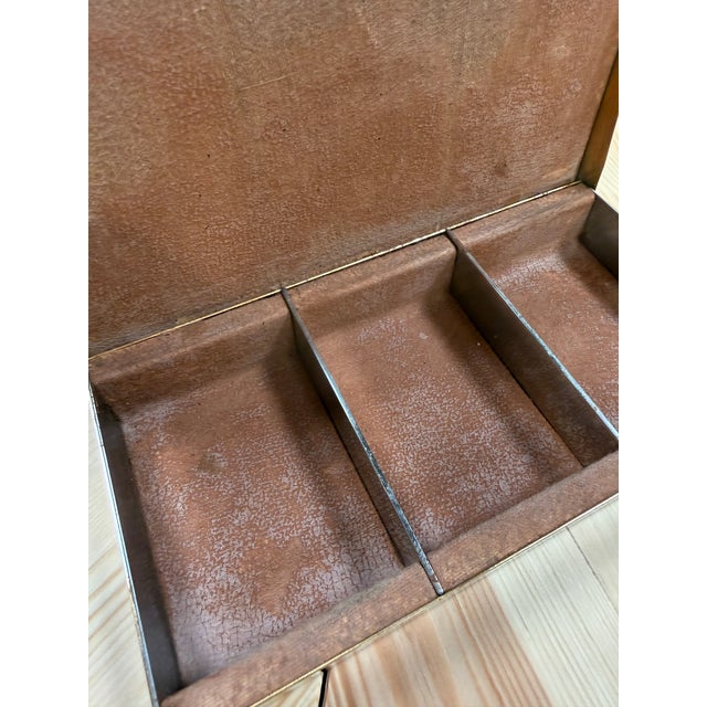 Gold Vintage Italian 24-Karat Gold-Plated Compartment Box For Sale - Image 8 of 9