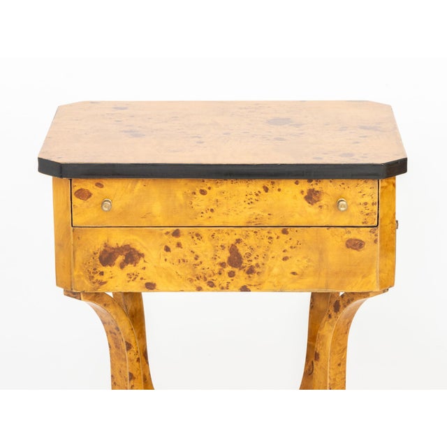 Biedermeier Burlwood Sewing Tables, Pair For Sale - Image 4 of 10