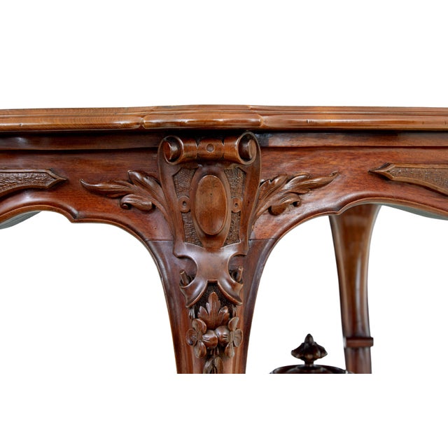 Carved Walnut Occasional Table, 19th Century For Sale - Image 6 of 11