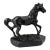 Vintage Black Coal Horse Figurine, 1980s For Sale