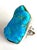 Sky Blue * Organic Genuine Arizona Blue Turquoise Statement Ring in Sterling Silver, Vintage Estate, Size 7 For Sale - Image 8 of 11