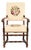 Berkey & Gay Style Antique English Jacobean Carved Walnut Library Chair, Circa 1900 For Sale