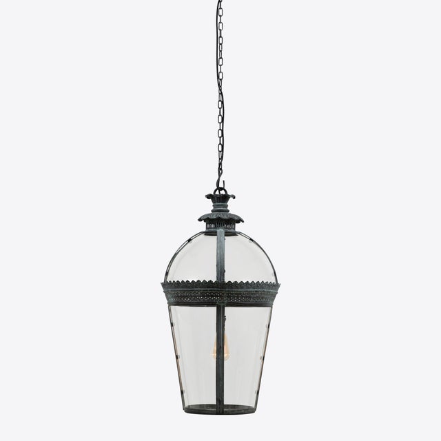 Black Medium Verdigris Bronze Byron Lantern from Pure White Lines For Sale - Image 8 of 14