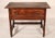 Antique William and Mary style oak side table, 19th century. With a two board top with molded front back and side edges, a...