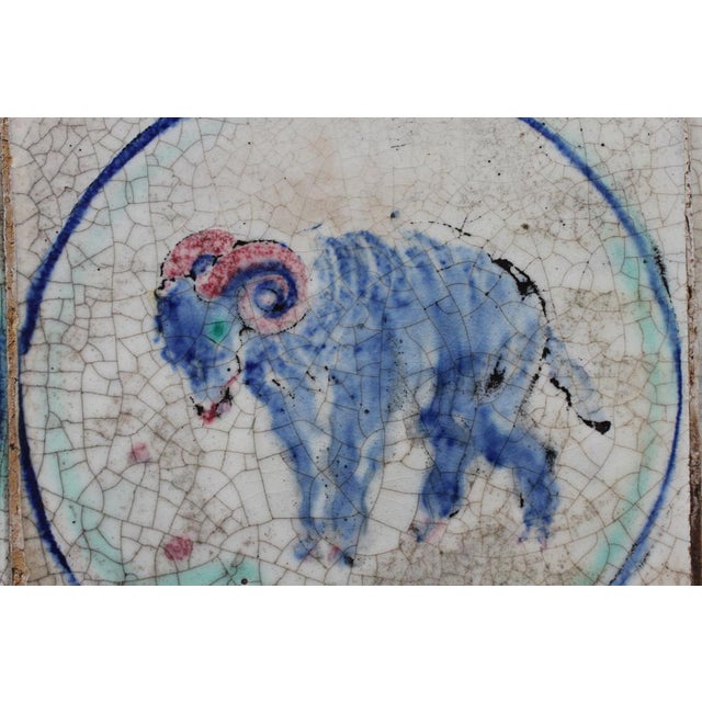 Rococo Tile Top Side Table by Herman A. Kähler, 1930s For Sale - Image 10 of 18