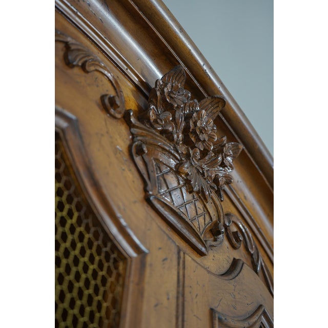 Don Rousseau Attributed Country French Walnut Corner Cabinet For Sale - Image 14 of 15