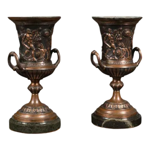 1850s Pair of Antique Victorian Italian Grand Tour Urns