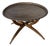 Mid-Century Modern Teak and Brass Spider Leg Coffee Table with Tray Top For Sale
