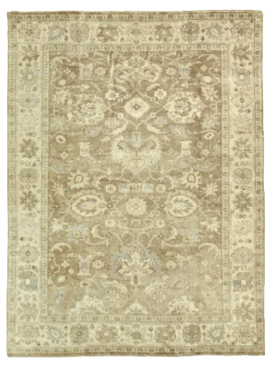 Oushak Gray/Brown Hand knotted Wool Area Rug - 14'x18'