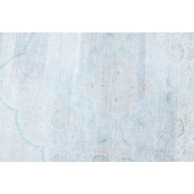 1970s Vintage Persian Handmade Wool Cotton Light Gray Area Rug For Sale - Image 9 of 11