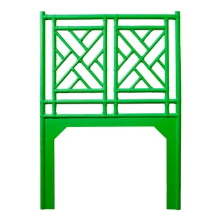 Chippendale Headboard Twin - Bright Green For Sale