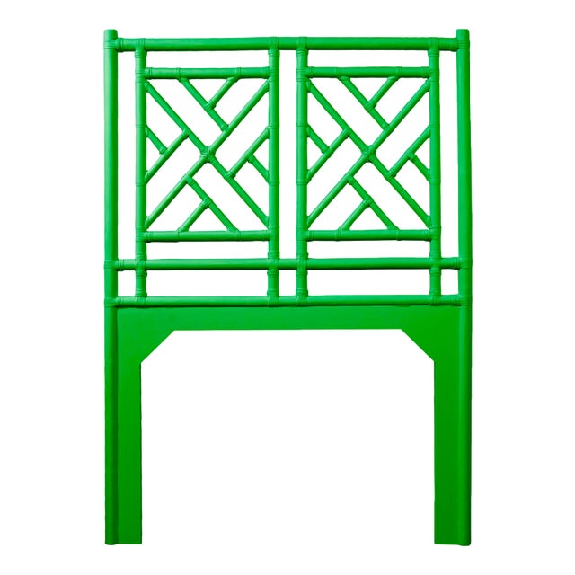 Chippendale Headboard Twin Bright Green Chairish