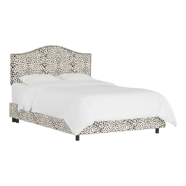 Margaux Bed in Cream Grey Washed Cheetah, Twin For Sale
