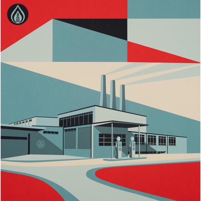 Shepard fairey aka obey giant (1970) downward trajectory, 2019 original color silkscreen print signed and dated in pencil...