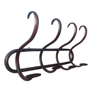 Vintage Wall Coat Rack in Bentwood, 1950s For Sale