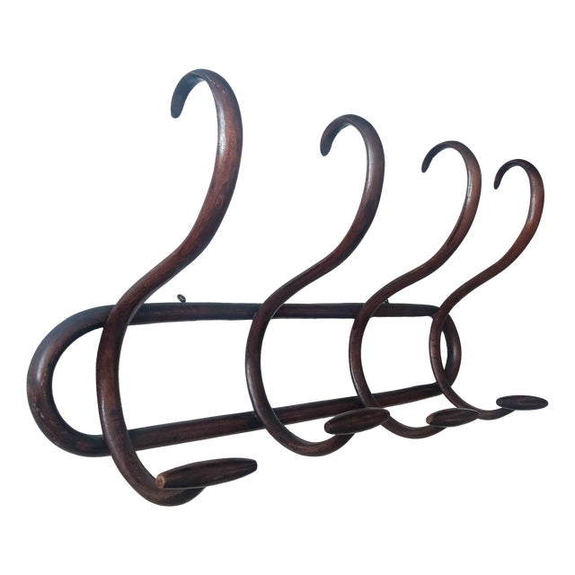 Vintage Wall Coat Rack in Bentwood, 1950s For Sale
