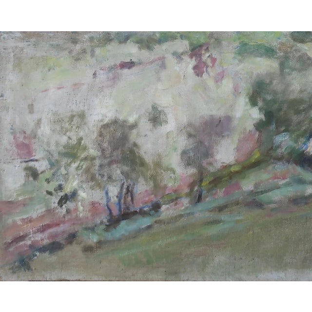 1970s Vintage Ukrainian Impressionist Oil Painting: Rural Landscape, 1970s 67-86 For Sale - Image 5 of 6