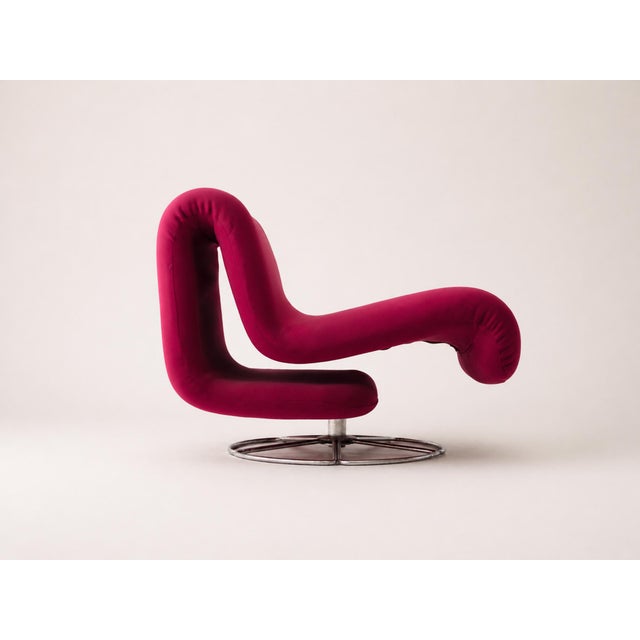 Pierre Paulin Style 1960's Swivel Lounge Chair For Sale In Chicago - Image 6 of 8