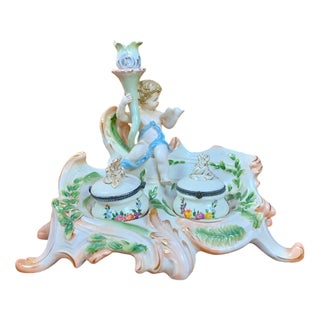 Inkwell with Angel from Capodimonte, 1960s For Sale