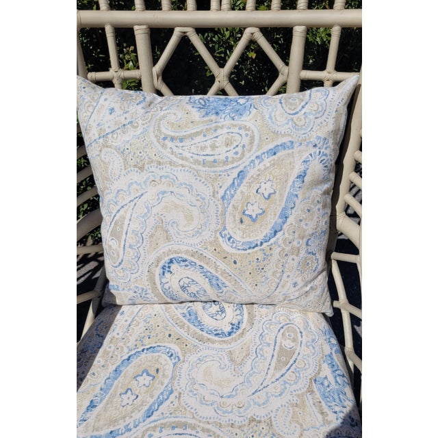 1970s Pair of Attributed Ficks Reed Rattan Wingback Chairs For Sale - Image 10 of 12