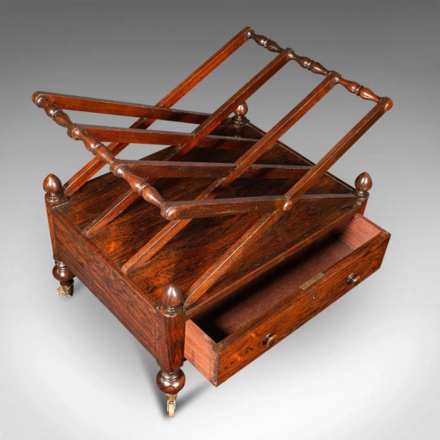 1820's English Antique Canterbury Rack For Sale - Image 6 of 9