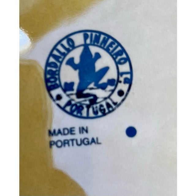 Bordallo Pinheiro Yellow Acorn and Turkey Majolica Dinner Plates- Set of 5 For Sale - Image 12 of 12