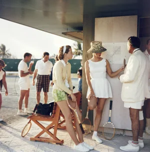 Slim Aarons 'Tennis in the Bahamas' Contemporary Archival Color Photograph Print From the Original Negative by Getty - 16x16