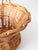 Wood Vintage Round Wicker Gathering Basket With Handle For Sale - Image 7 of 13