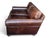 Brown Restoration Hardware Brown Leather Two-Cushion Sofa With Rolled Arms and Bun Feet For Sale - Image 8 of 14