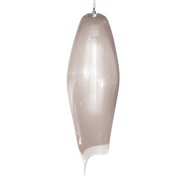 Virtue Pendant Light in Rose Quartz For Sale
