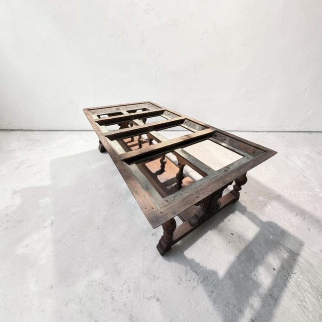 Brown Monumental English Jacobean Oak Refectory Dining Table, 19th Century For Sale - Image 8 of 10