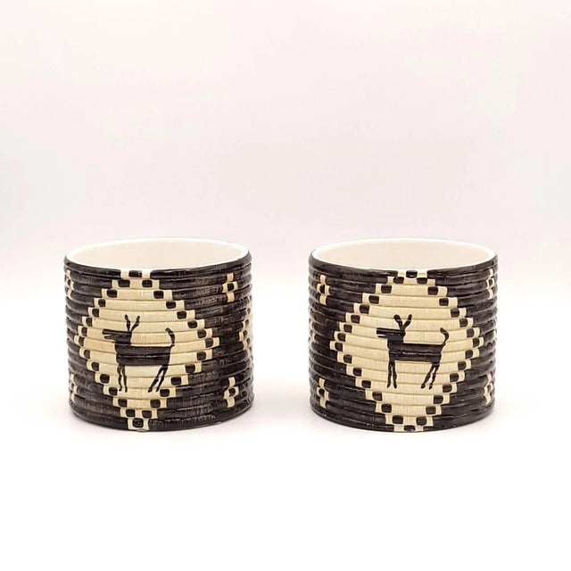 Set of Three Vintage Cachepots Inspired by Indian Design, Circa 1970 For Sale - Image 11 of 12