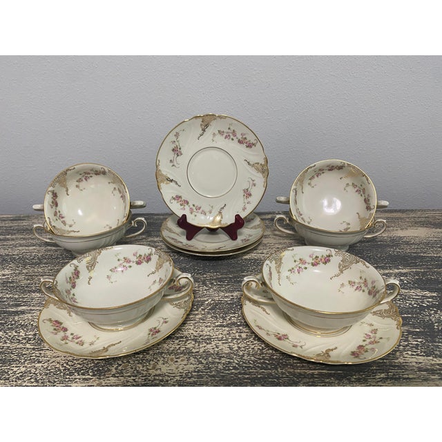 Ceramic Vintage Thomas Ivory Bavaria Rose & Gold China Set — 53 Pieces For Sale - Image 7 of 12