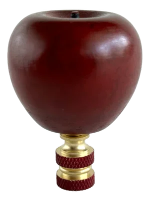 Carved Wooden Apple Lamp Finial