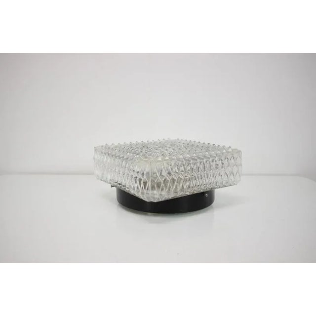 Gold Design Wall or Ceiling Lamp, Former Czechoslovakia, 1970s For Sale - Image 8 of 9