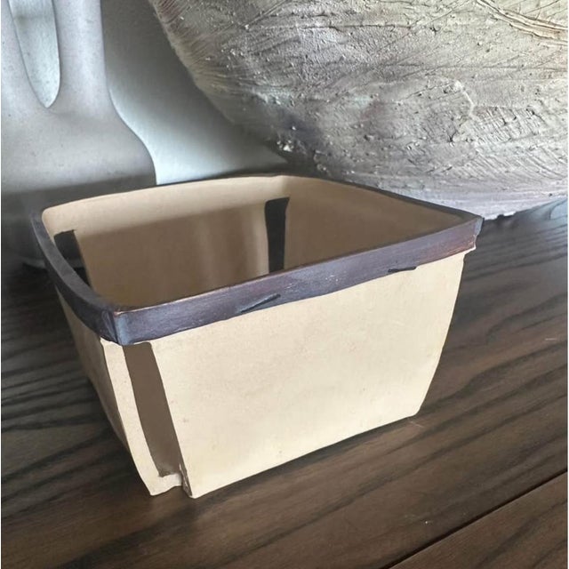 RARE Michel Harvey Craft Ceramic Basket Sculpture Approximately 4.75” × 4.75” × 2.5” One of the more rare pieces to...