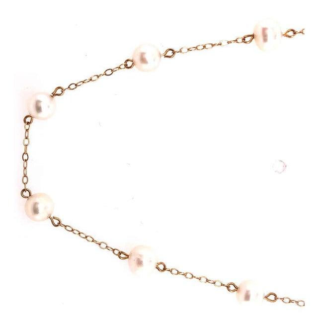 Yellow 14 Karat Yellow Gold Peter Brown Pearl and Gold Link Necklace For Sale - Image 8 of 8