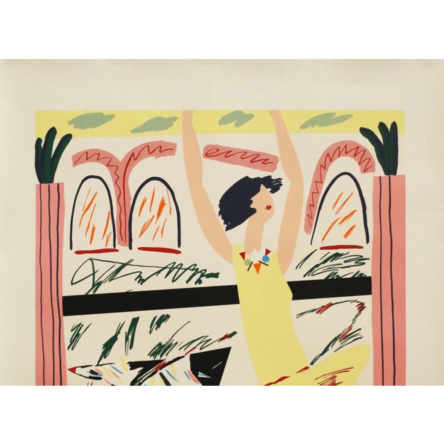 Contemporary 1985 American Vintage Fine Arts Poster, Hula-Hoop by Nick Orsborn For Sale - Image 3 of 4