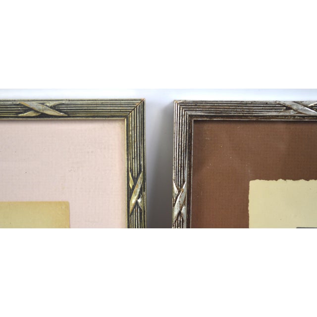 French Art Deco Gazette Du Bon Ton Fashion Prints W House of Heydenryk Silver Gilt Frames - Set of 2 For Sale - Image 4 of 6
