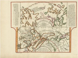Antique Map of the West Coast of North America & North East Coast of Asia, 1772