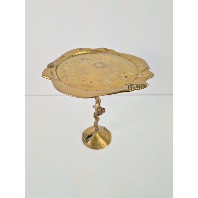 Brutalist Brass Amadeo Petit-Four Dish by Kurt Jesch for Fratelli Tonini, 1970s For Sale - Image 6 of 11