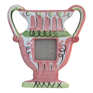 Vintage Pop Art Amphora Greek Vase Ceramic Picture Frame For Sale