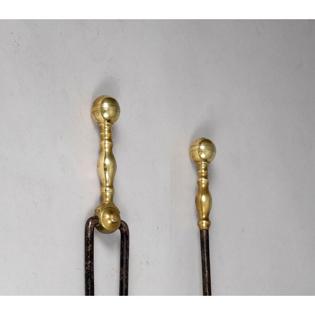 American Pair Fireplace Tools-Shovel and Tongs For Sale - Image 3 of 3