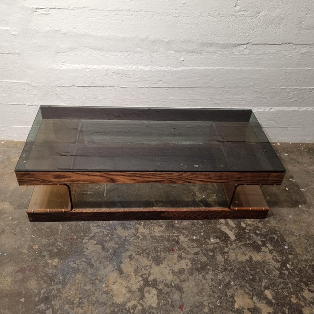 Roche Bobois Coffee Table in Smoked Acrylic Glass with Smoked Glass Top from Roche Bobois For Sale - Image 4 of 11