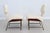 Mid-Century Modern Slipper Chairs and Ottoman in Walnut and Bouclé by Renzo Zavanella, 1950, Set of 3 For Sale - Image 3 of 18